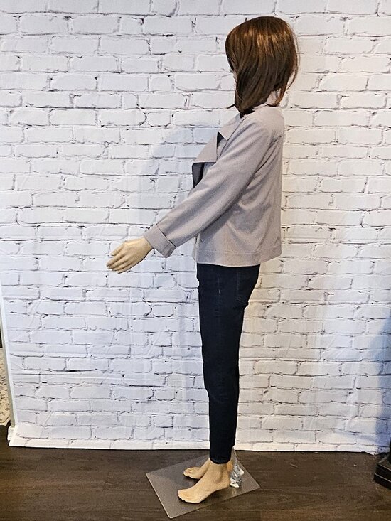 CLEO - Gray lightweight bomber style jacket - Picture 8 of 11